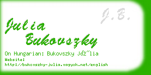 julia bukovszky business card